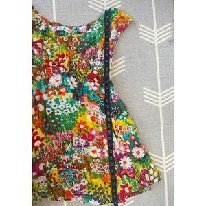 Vintage Jams World Floral Dress Colorful (SMALL)